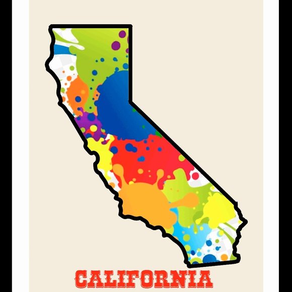 California Poster Art watercolor 20x24